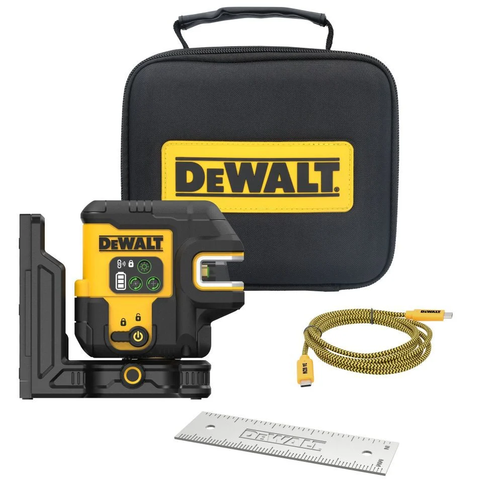 DEWALT USB Rechargeable Green 2 Spot & Cross Line Laser Base Kit, large image number 1