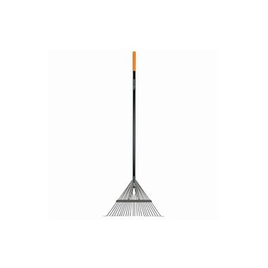 Fiskars Metal 24 Tine Leaf Rake with Steel Handle