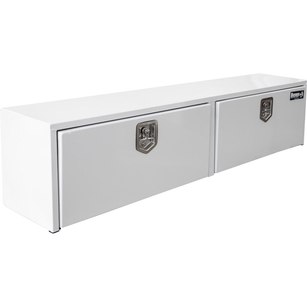 Buyers Products Company 18x16x88 Inch White Steel Topsider Truck Box, large image number 2