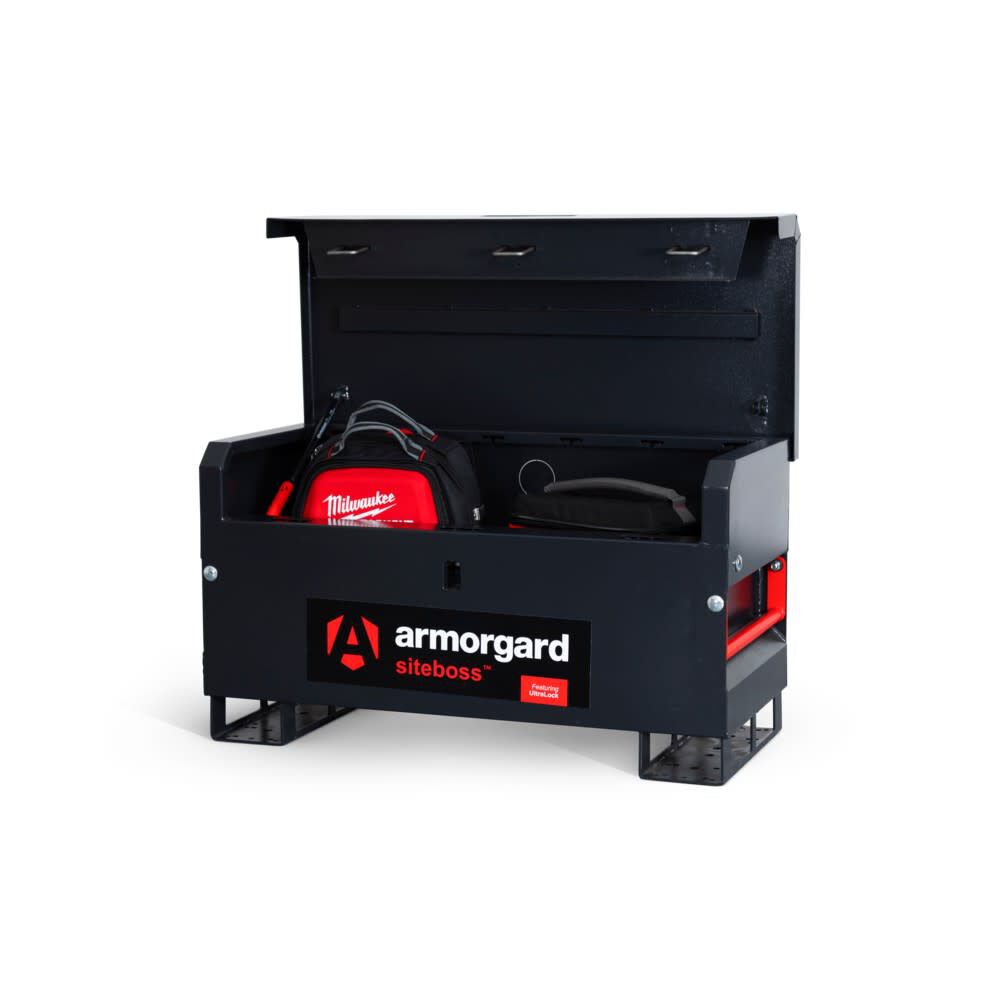 Armorgard Powder Coated 14 Gauge Steel SiteBoss Tool Chest, Black and Gray , large image number 12