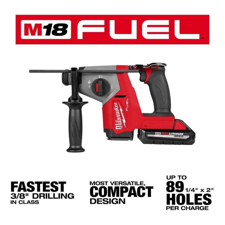 Milwaukee M18 FUEL 5/8 Inch SDS Plus Rotary Hammer with Dust Extractor Kit, large image number 1