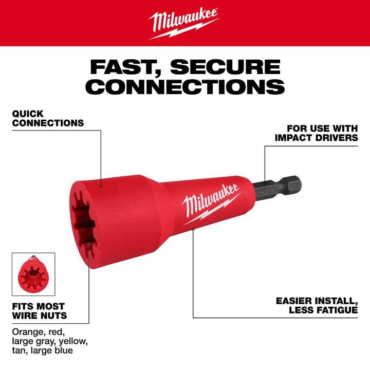 Milwaukee Quick-Twist Wire Connector Socket, large image number 1