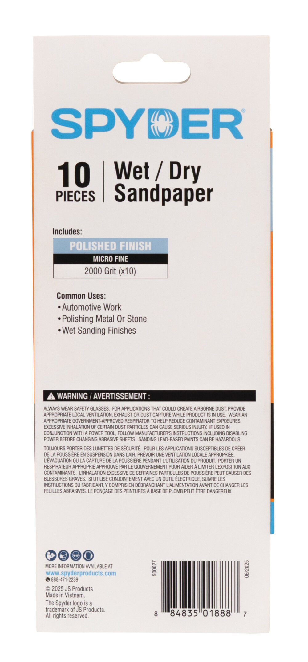 Spyder 10-Sheets Silicon Carbide 2000 Grit Sandpaper, 9 x 3-2/3 Inch, large image number 8