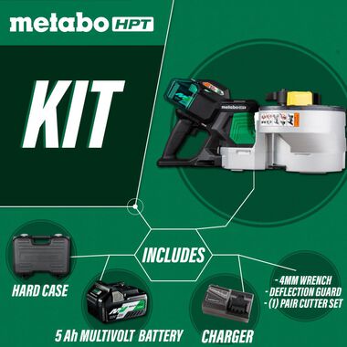 Metabo HPT 36V MultiVolt Portable Rebar Bender/Cutter Kit (4.0Ah x 2), large image number 2