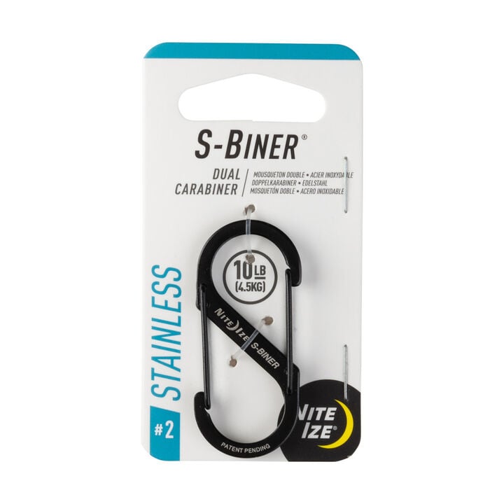 Nite Ize S-Biner Dual Carabiner Stainless Steel #2 Black