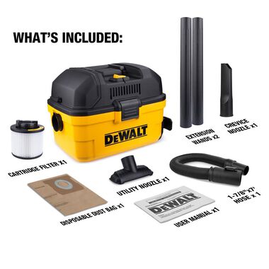 DEWALT Wet/Dry Vacuum Portable Tool Box Design 4 Gallon, large image number 8
