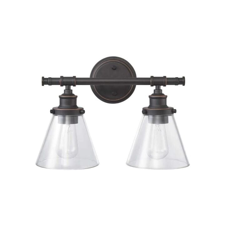 Globe Electric Parker Wall Sconce Oil Rubbed Bronze 60W 2 Light