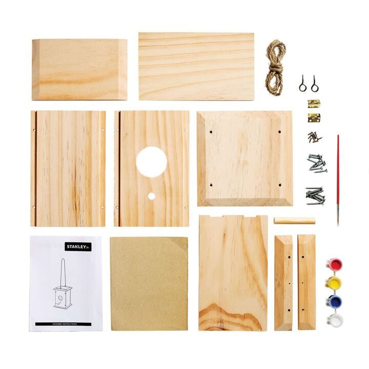 Stanley Jr Kids Wooden DIY Birdhouse Kit, large image number 1