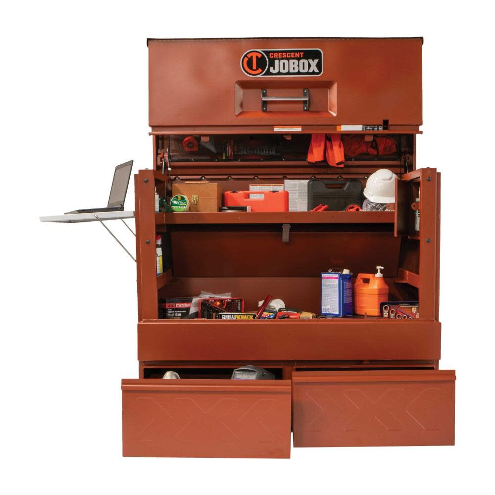 Crescent JOBOX 60in SiteVault HeavyDuty Piano Boxes with Drawer 2D