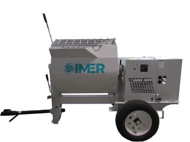 IMER 12 Cu ft Steel Drum Mortar Electric Mixer with Electric Motor