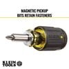Klein Tools 8-in-1 Adjust. Stubby Screwdriver, small