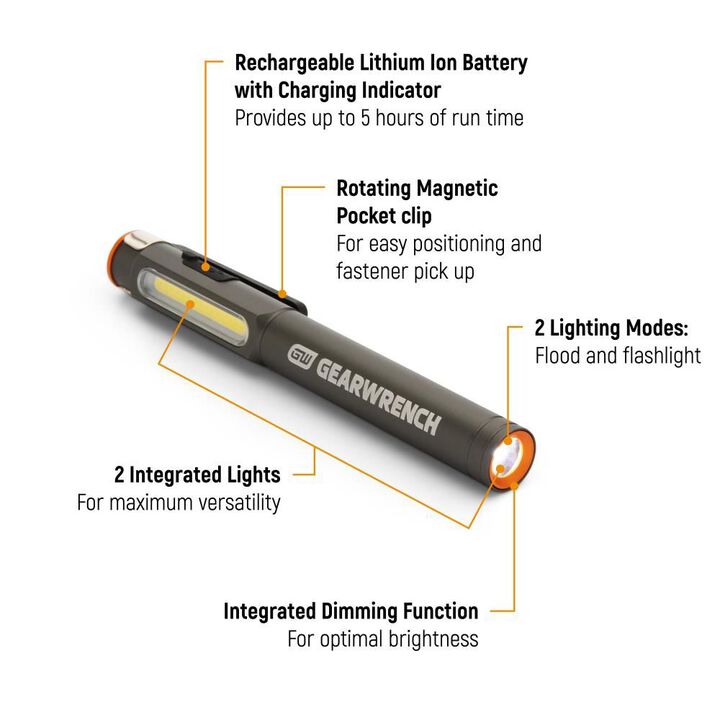 GEARWRENCH Rechargeable Pen Light, large image number 7