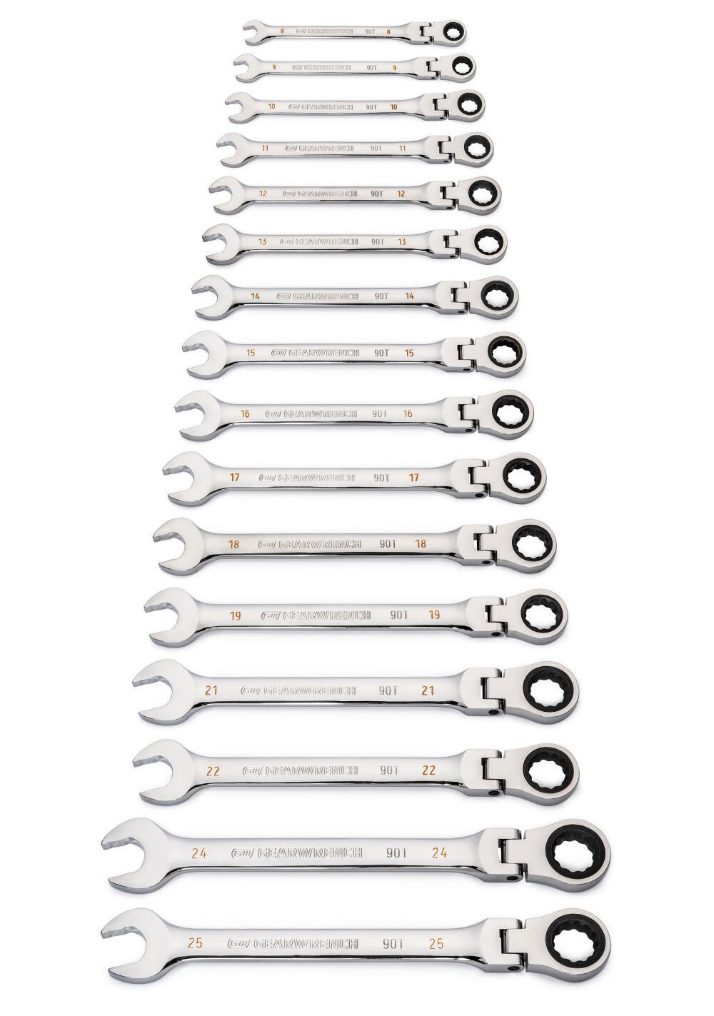 Gearwrench 16 Pc 90t 12 Point Flex Head Ratcheting Combination Metric Wrench Set 86728 Simolary simolary.com 8
