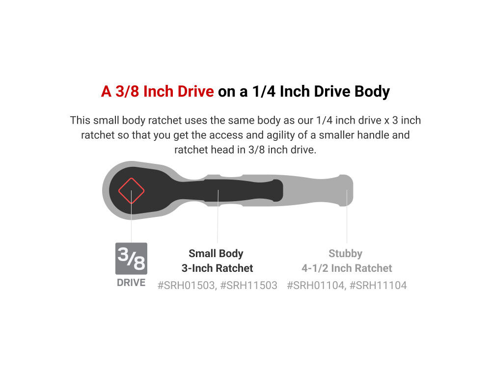 Tekton 3/8 Inch QR Small Body Ratchet Set, 3 Piece (3, 6 Inch, 6 Inch flex), large image number 4