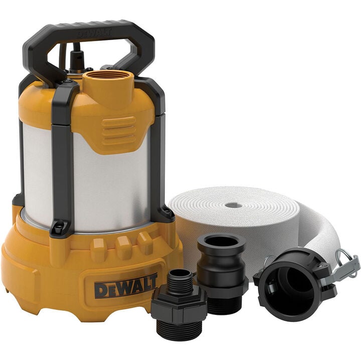 DEWALT 3/4 HP Aluminum Submersible Utility Pump with Hose Kit
