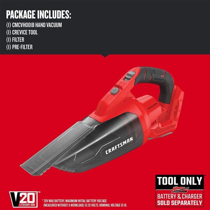 CRAFTSMAN V20* Cordless Handheld Vacuum (Bare Tool), large image number 2