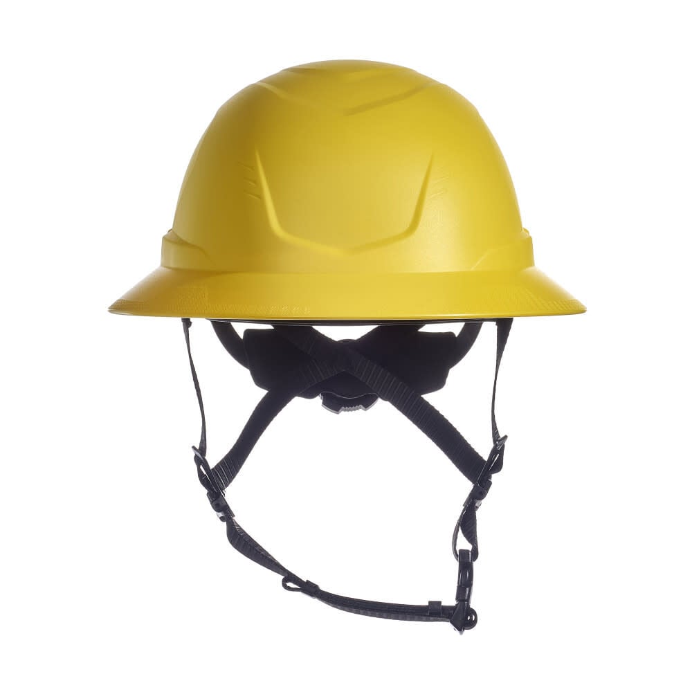 MSA Safety Works V-Gard H2 Full Brim Non-Vented Safety Helmet Yellow, large image number 1