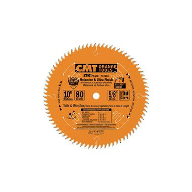 CMT 10in 80 TPI ITK Plus Melamine and Ultra Finish Saw Blade