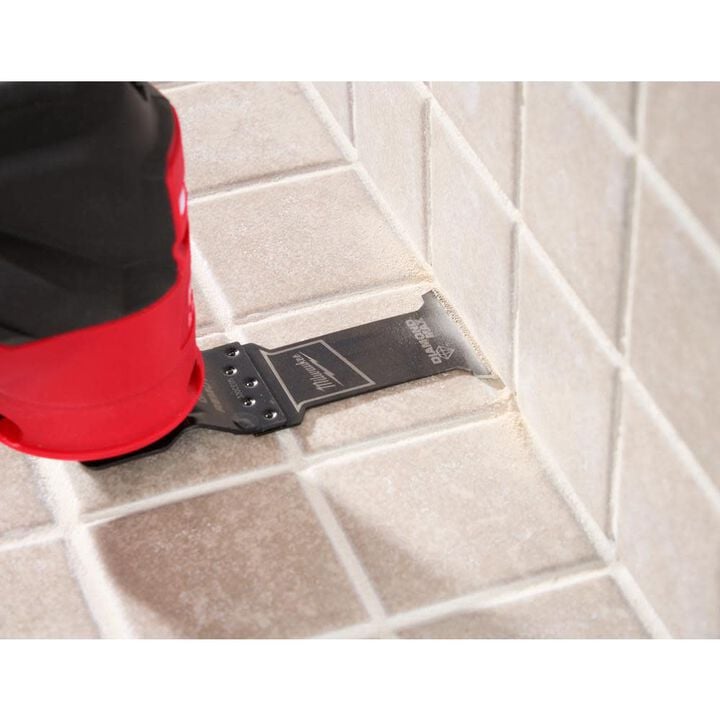 Milwaukee OPEN-LOK DIAMOND MAX Diamond Grit Grout Removal Multi-Tool Plunge Blade, large image number 8