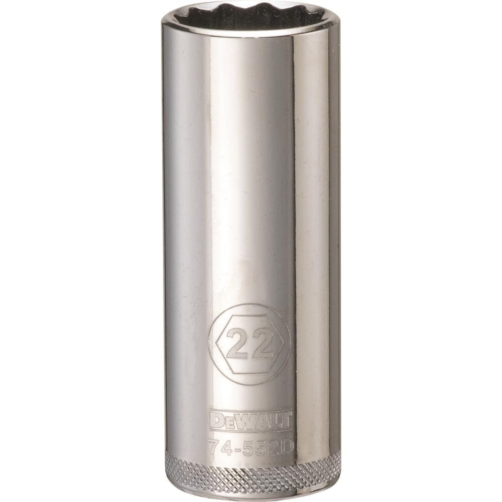 DEWALT Socket 12 Point 1/2in Drive Deep 22 MM, large image number 1