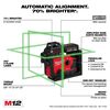 Milwaukee M12 Green 360 3-Plane Laser with Automatic Alignment & Receiver, small image number 3
