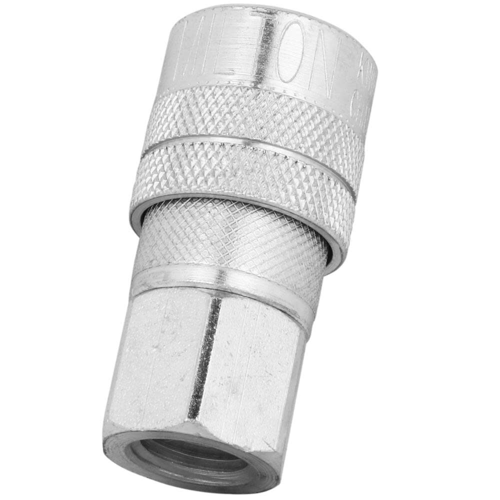 Milton Quick-Connect Steel Coupler 1/4in FNPT Industrial Interchange (M-Style), large image number 3