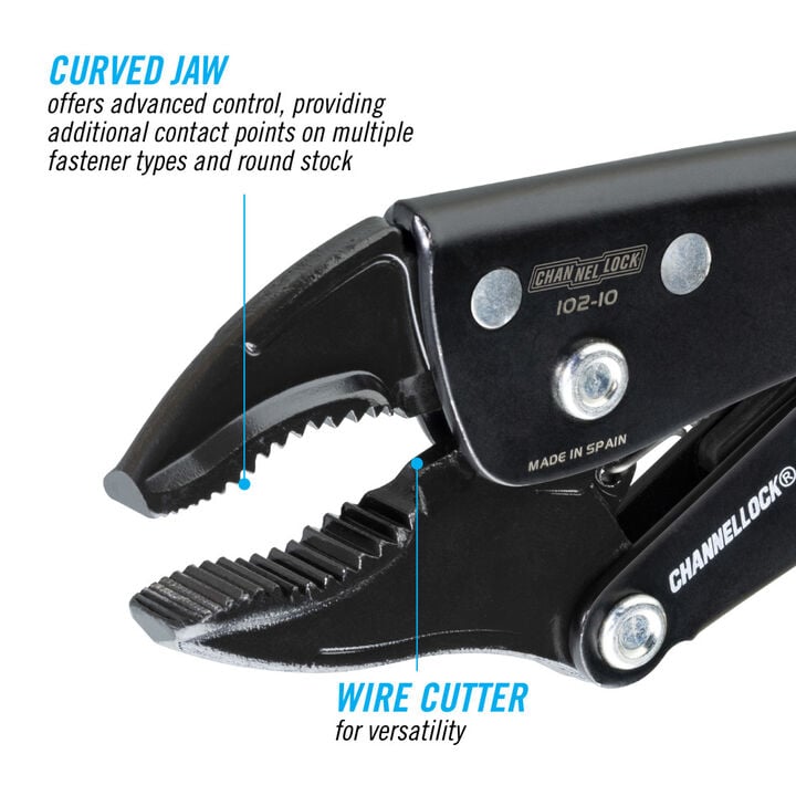 Channellock 10" Locking Pliers, Curved Jaw, large image number 10
