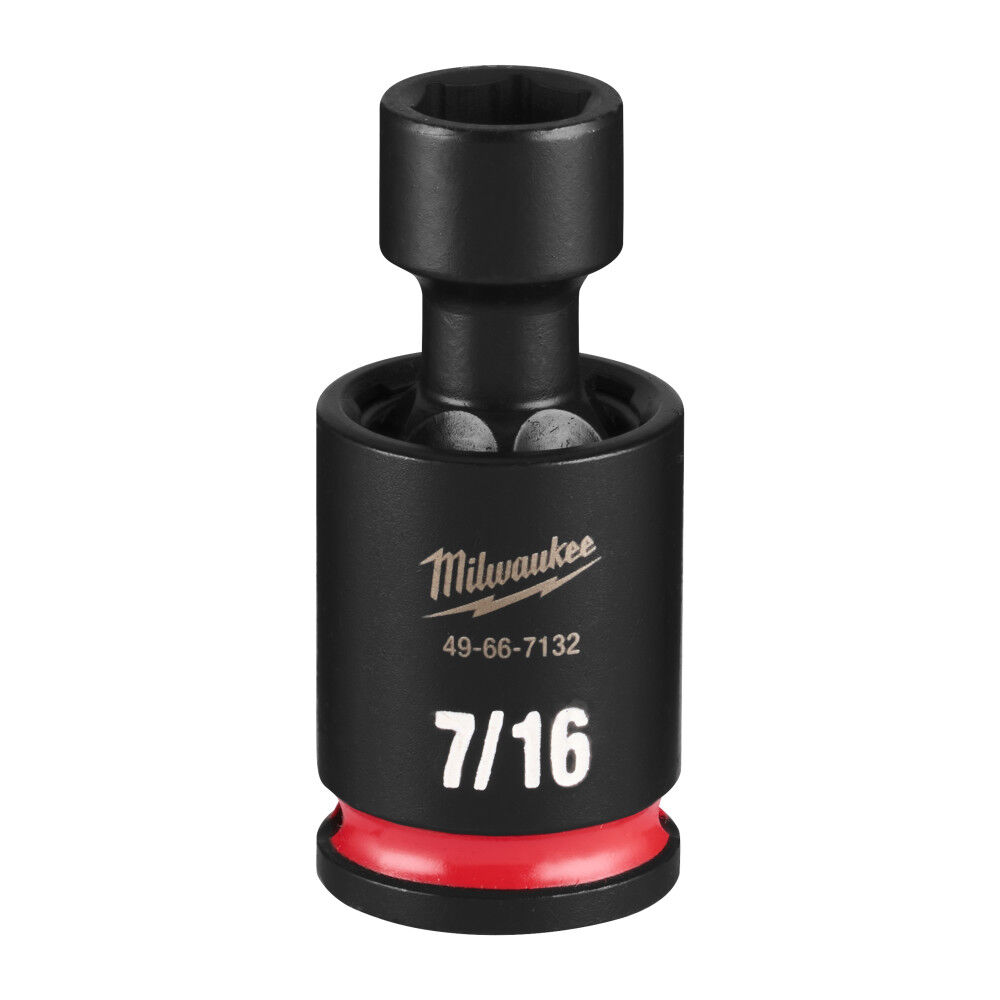 Milwaukee SHOCKWAVE Impact Duty 3/8 Inch Drive 7/16 Inch Standard Swivel Socket - 49-66-7132