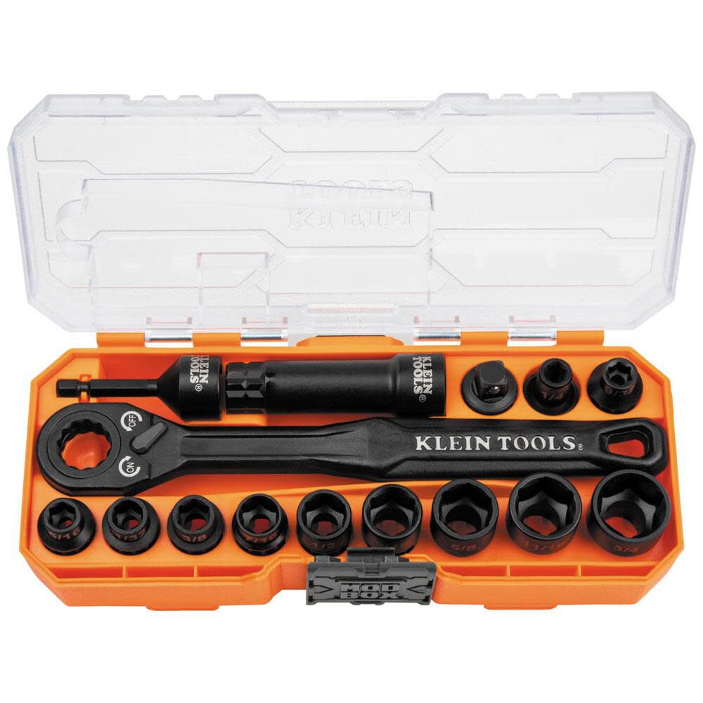 Klein Tools Impact Wrench 15 Piece Set 65400 Acme Tools