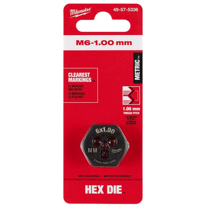 Milwaukee M6-1.00 mm 1-Inch Hex Threading Die, large image number 10