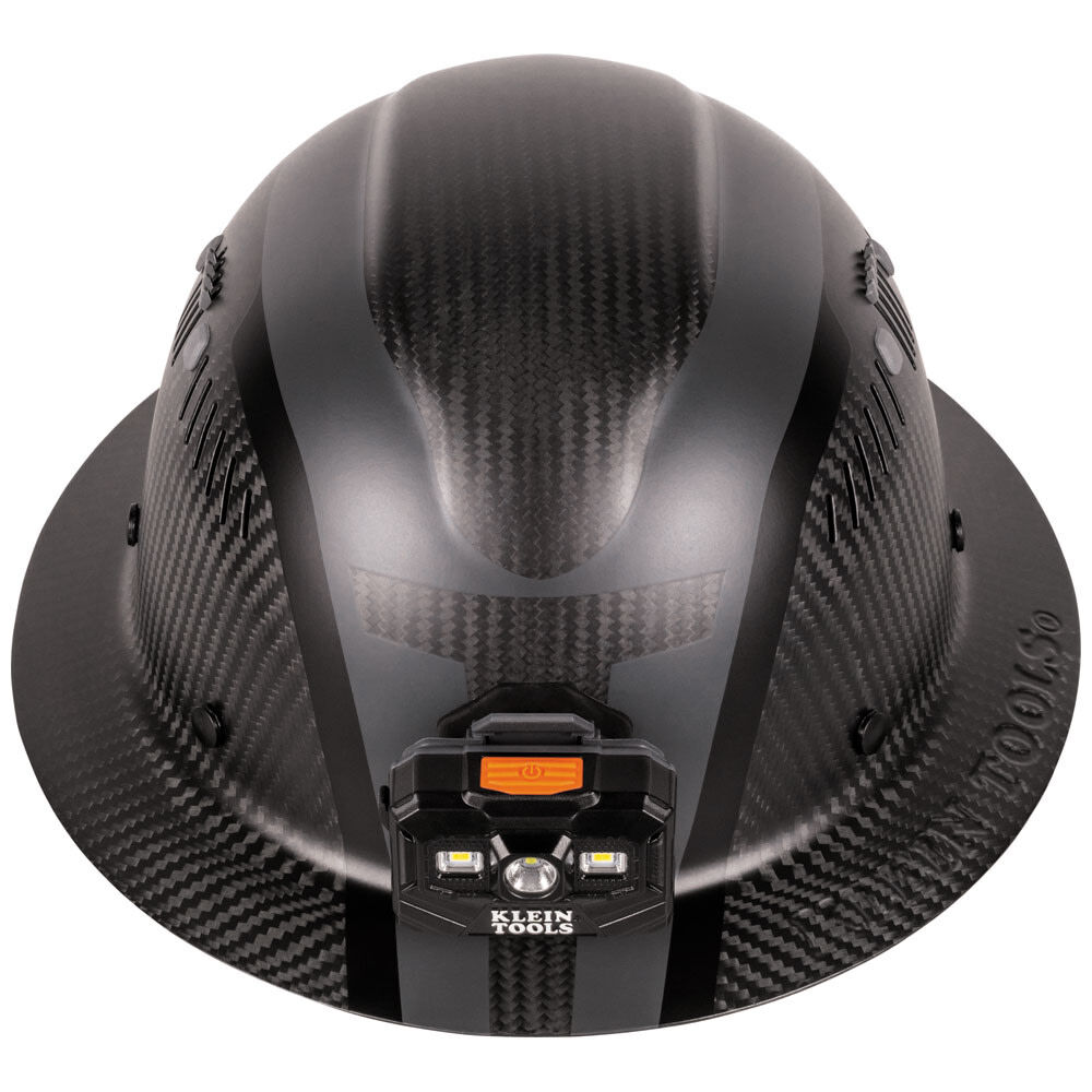 Klein Tools Carbon Fiber Full Brim Hard Hat with Headlamp 60514 - Acme Tools