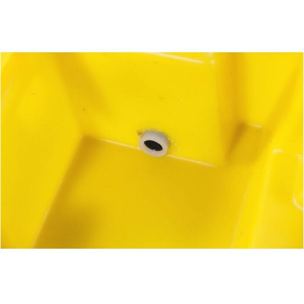 Justrite Plastic 4 Drum Nestable Pallet, Yellow, large image number 5