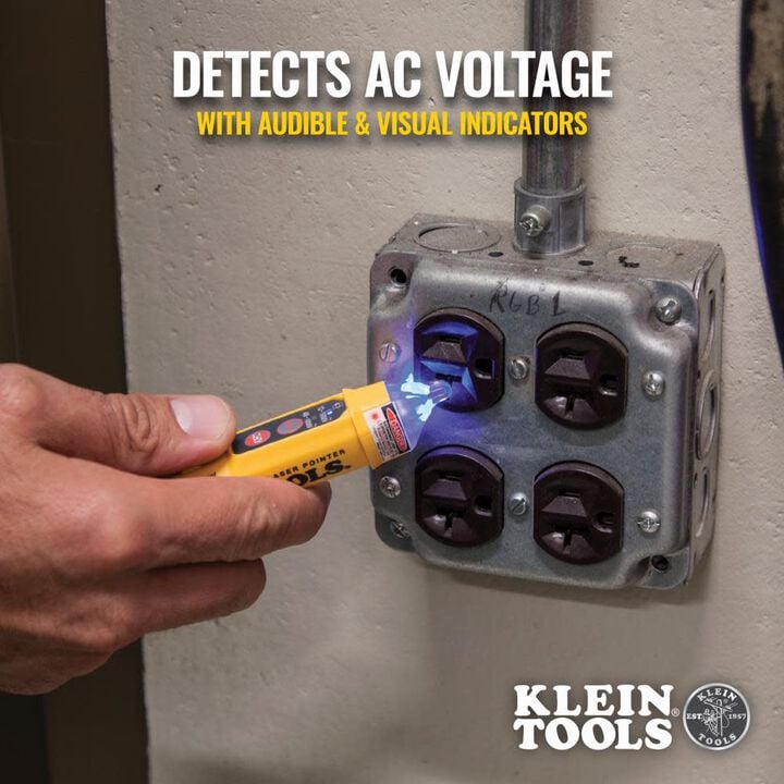 Klein Tools Dual Range Non-Contact Voltage Tester Pen with Laser Pointer, 12 to 1000V AC, large image number 3