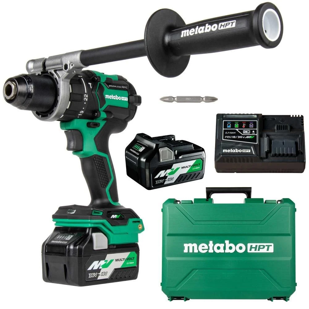 Metabo HPT 36V MultiVolt Cordless Brushless 1/2in Hammer Drill Kit, large image number 1