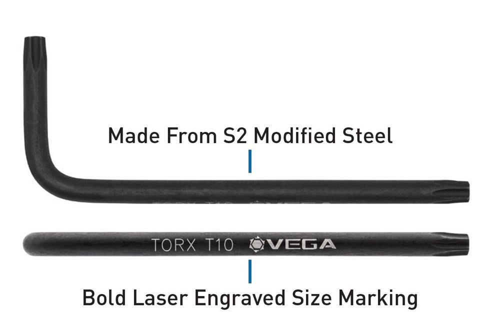 Vega Ball-End Hex L-Key Set - Inch, Long, 10 Piece, large image number 2