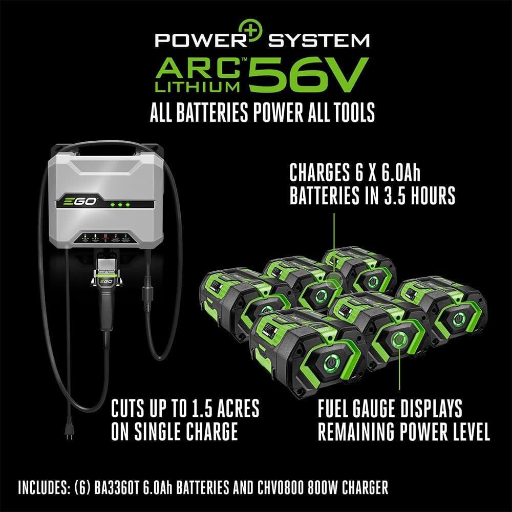 EGO 42 Inch Lawn Tractor Kit with 6 x 6 Ah Batteries, Turbo Charger Adapter, Reconditioned, large image number 9