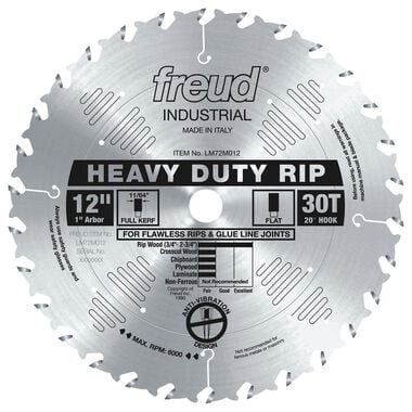 Freud 12 In. x 30T Heavy-Duty Rip Blade, large image number 0
