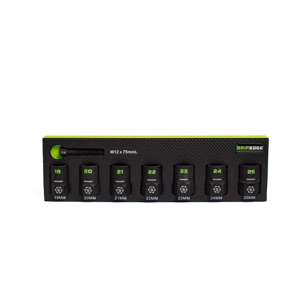 GripEdge Tools Rounding Prevention Technology 1/2 Inch Drive Metric Socket Extractor Set 7 Pieces, large image number 1