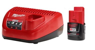 Milwaukee M12 REDLITHIUM XC6.0/2.0Ah Battery and Charger Starter Kit, large image number 3