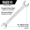 Klein Tools Open-End Wrench 3/8in 7/16in Ends, small
