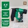 Metabo HPT 18V Brad Nailer Compact 18 Gauge Cordless Kit 2Ah, small image number 2