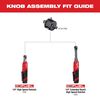 Milwaukee 1/4inch High Speed Ratchet Tall Shift Knob Assembly, small
