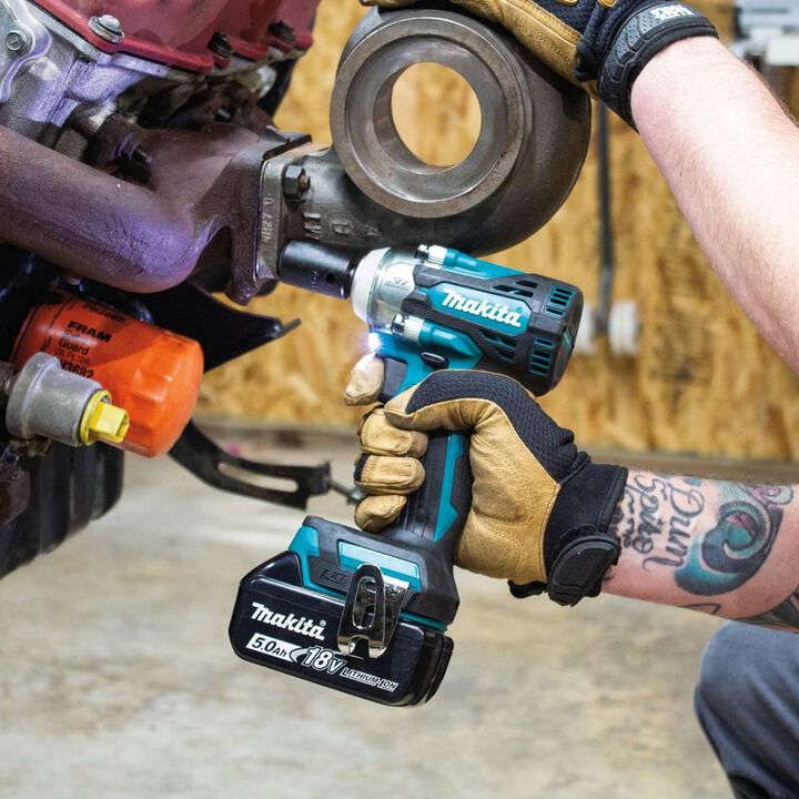 Makita 18V LXT 4-Speed 1/2in Sq Drive Impact Wrench with Detent Anvil (Bare Tool), large image number 7