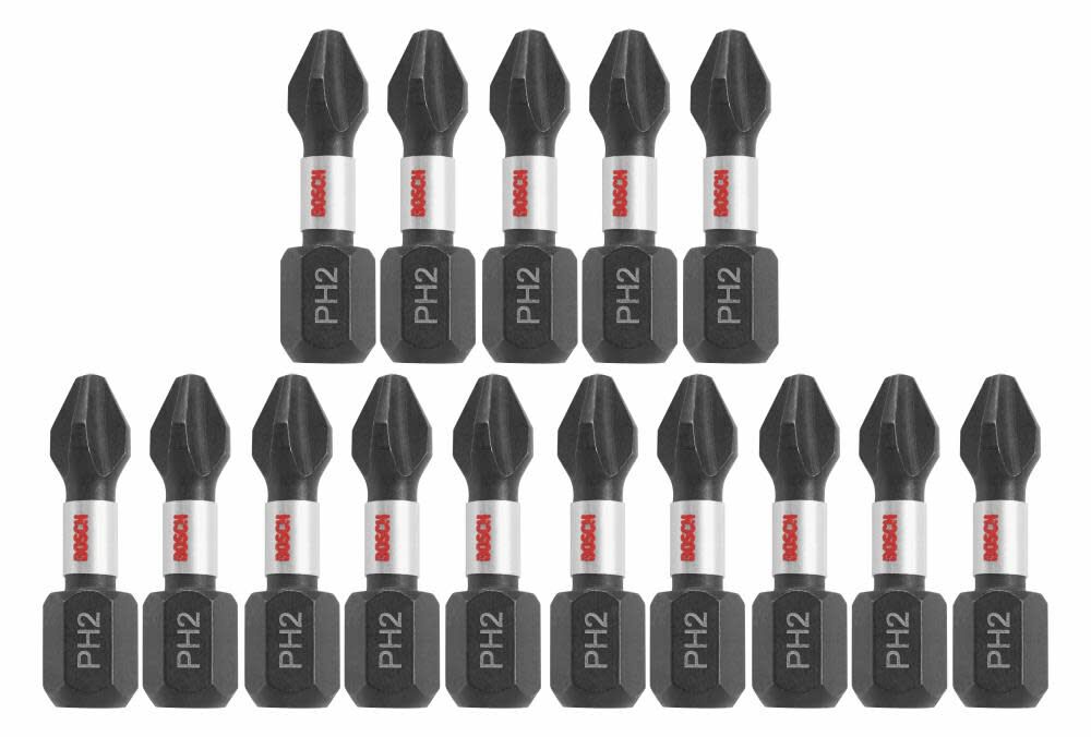 Bosch Impact Tough 1 Inch Phillips #2 Insert Bits 15 Piece, large image number 1