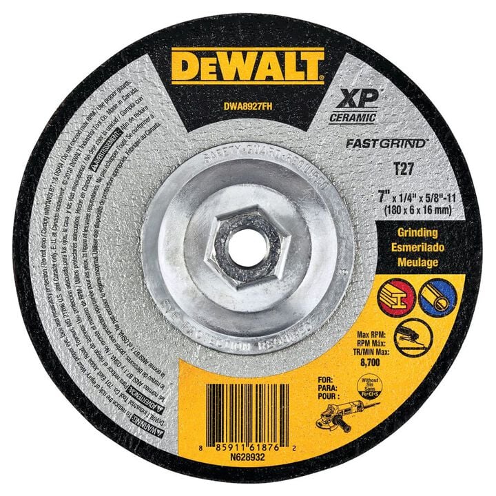 DEWALT XP Ceramic Grinding Wheel 7 X 1/4 X 5/8-11