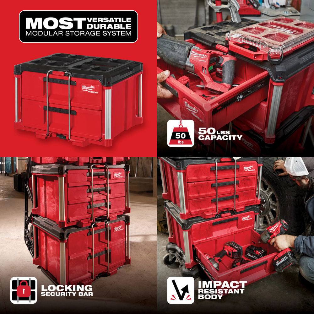 Milwaukee PACKOUT 2-Drawer Tool Box, large image number 6
