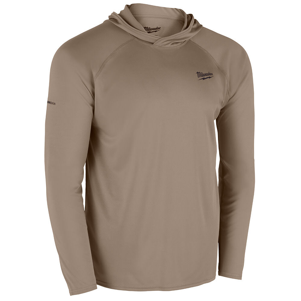 Milwaukee WORKSKIN Hooded Sun Shirt-SANDSTONE Size Small - M550N-S