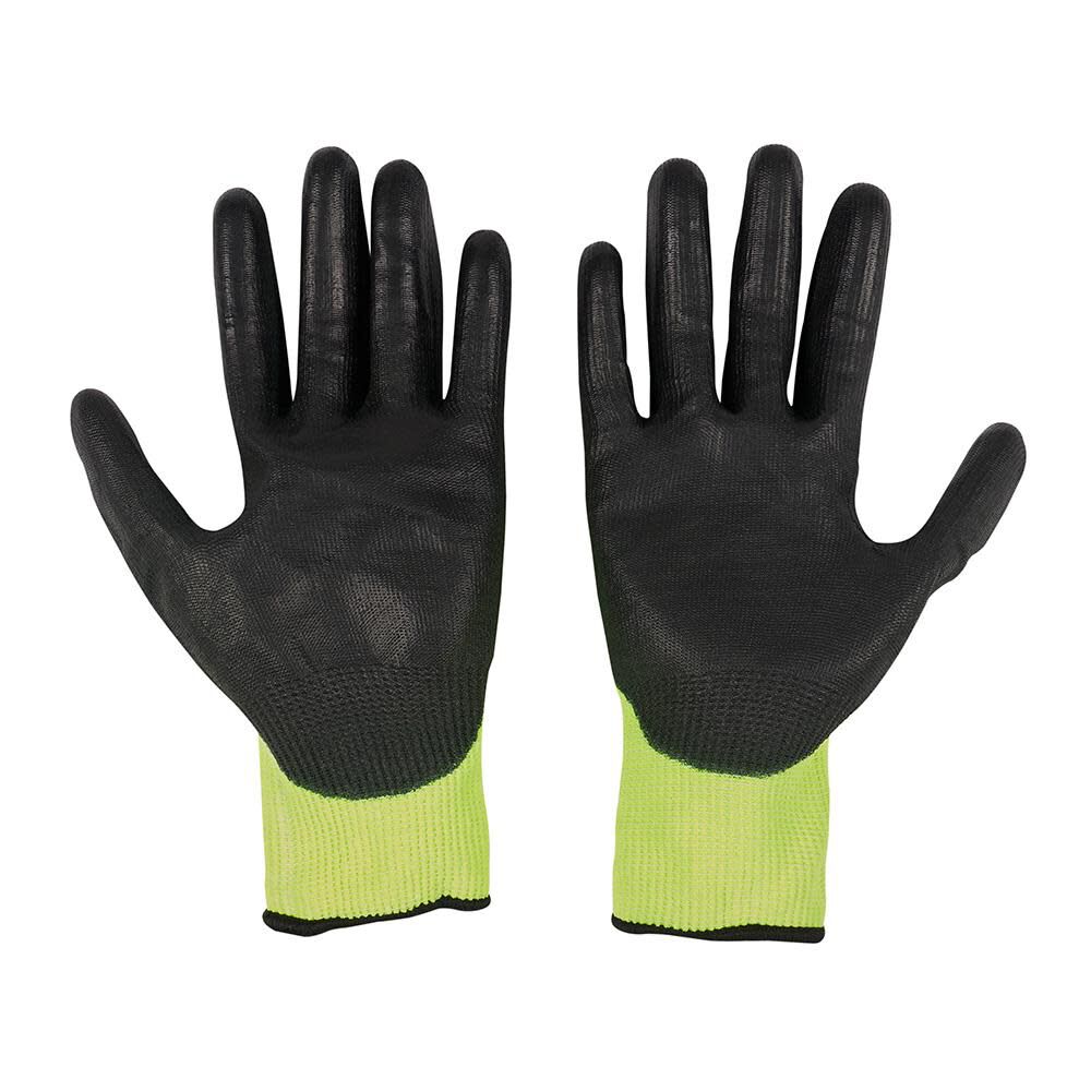 Milwaukee Cut Level 3 Gloves Hi Vis Polyurethane Dipped, large image number 2
