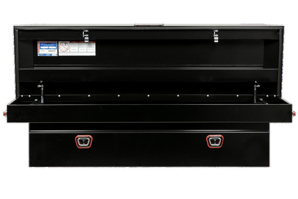 Weather Guard Saddle Truck Tool Box Steel Standard Gloss Black, large image number 3