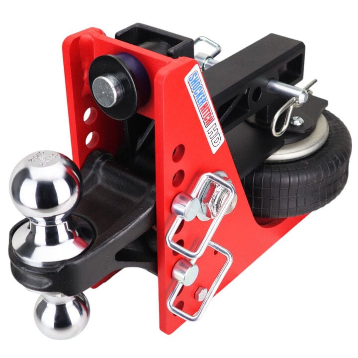 Shocker Hitch HD 20K 2 Inch Air Receiver Hitch & Chrome Combo Ball Mount with 2 Inch & 2 5/16 Inch Hitch Balls